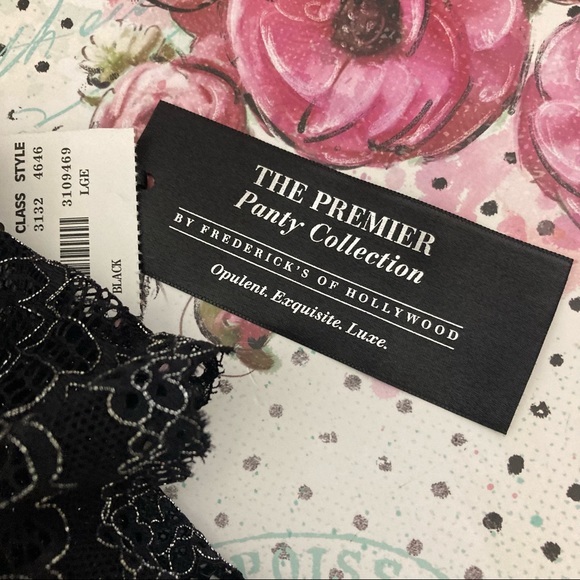 Frederick’s of Hollywood The Premier Panty Collection Black Skirted Thong - Picture 4 of 12